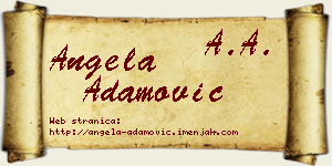 Angela Adamović vizit kartica